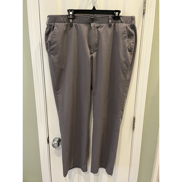 Under Armour Other - Under Armour Pants Mens 42 Gray Golf‎ Airvent Heatgear Flat Front Loose 1293914